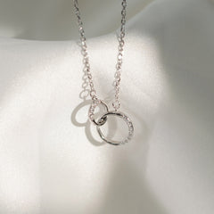 S925 Sterling Silver Niche Design Circle Necklace